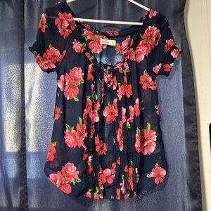 See-Through Floral blouse